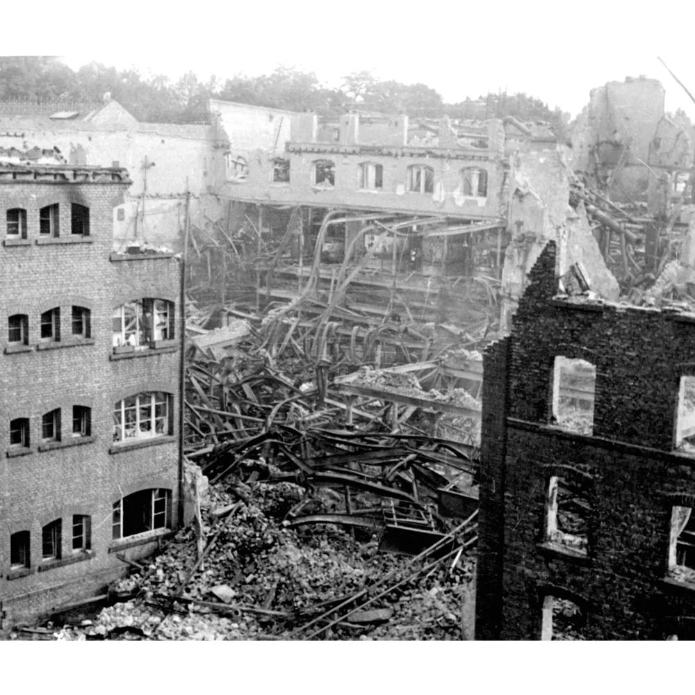 Zerstörte Zuckerfabrik in Frankenthal
